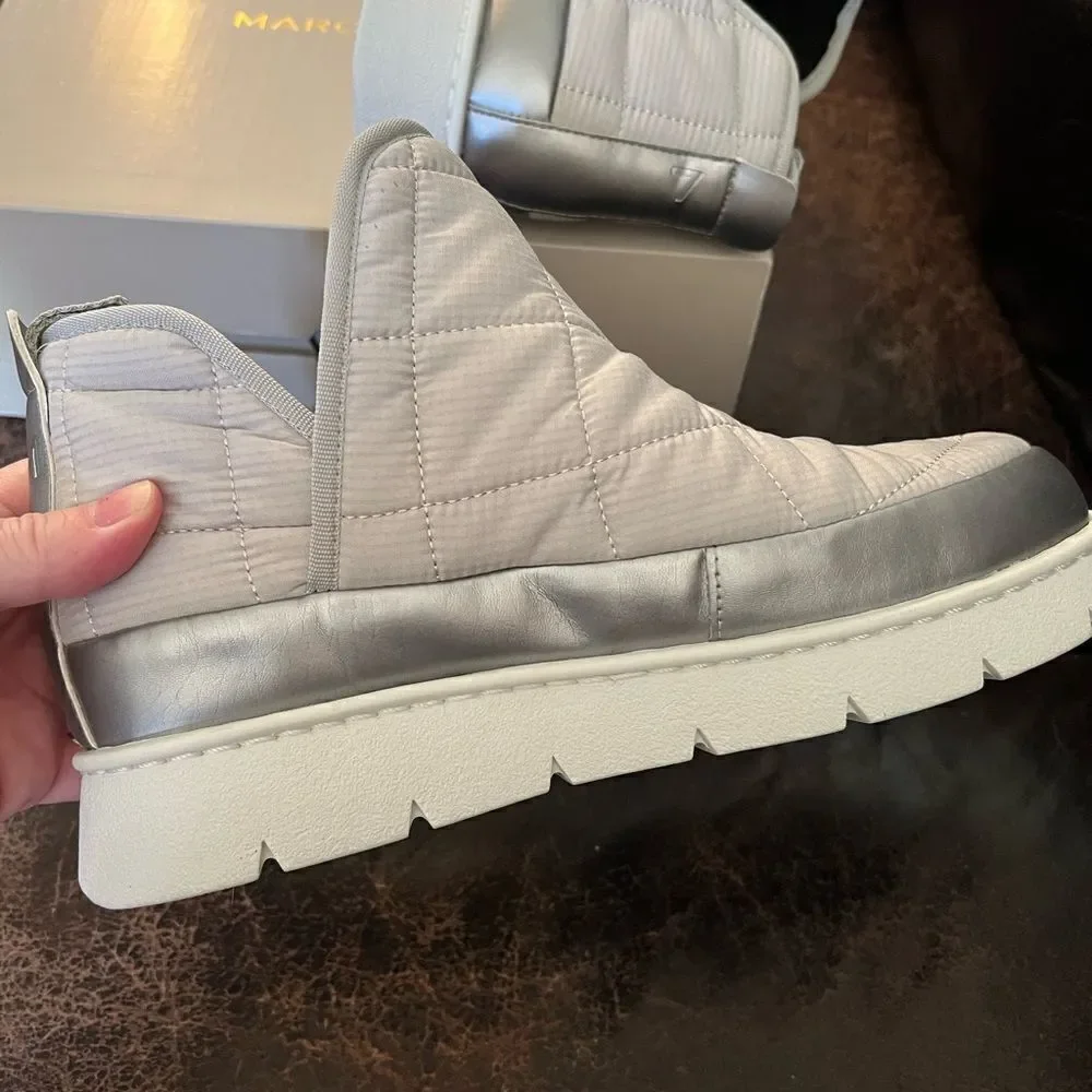 Marc Fisher Quilted Pull On Bootie Medium Grey